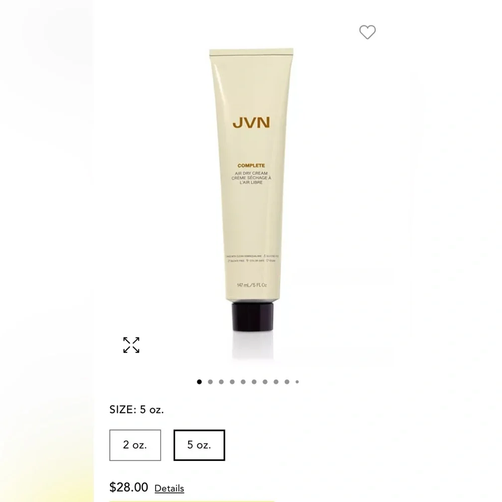 JVN Complete Air Dry Cream - White & Gold Packaging